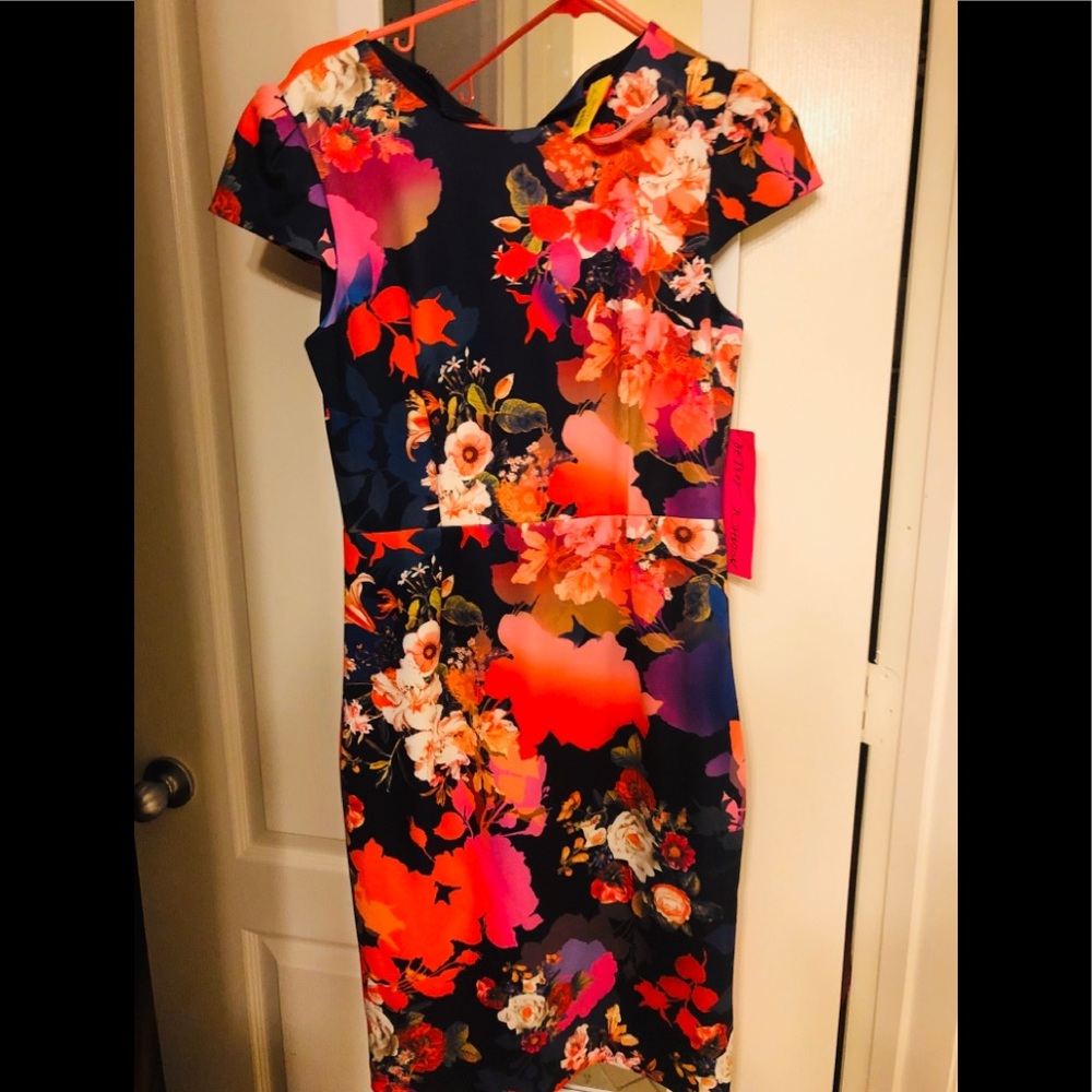 Floral multicolored midi Betsy Johnson dress